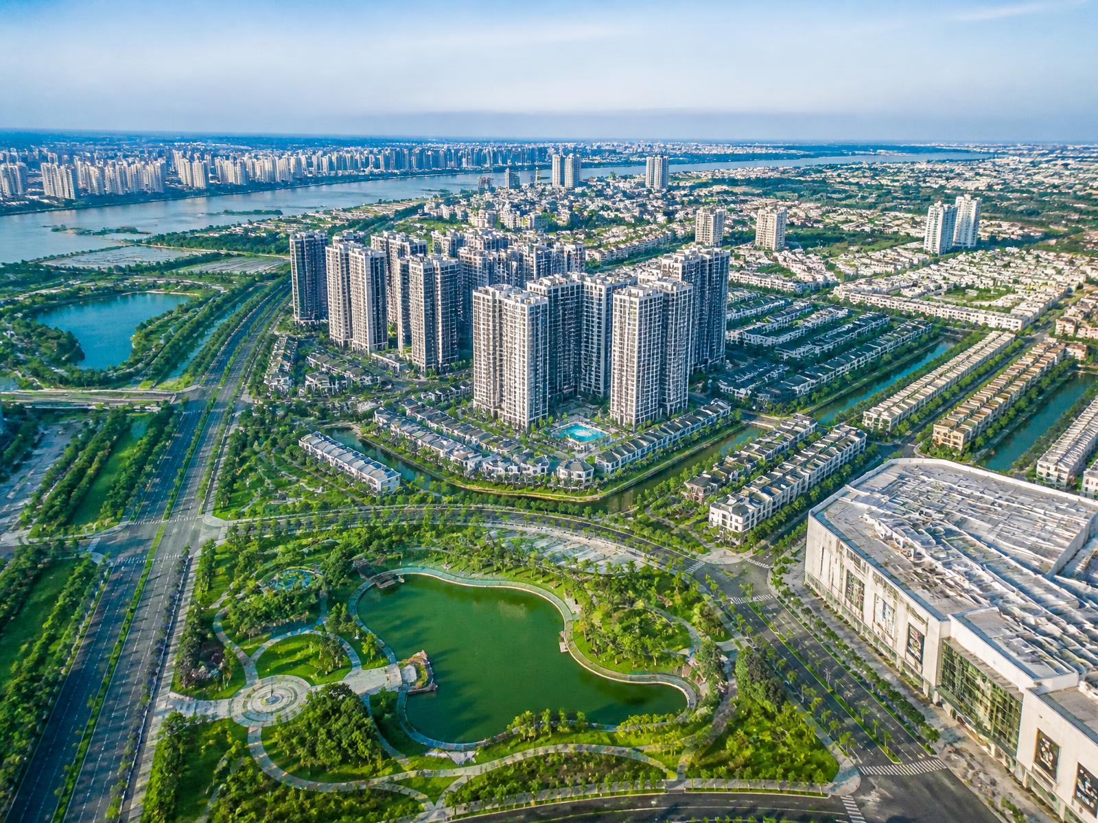 Khu đô thị do Vingroup phát triển nhìn từ trên cao